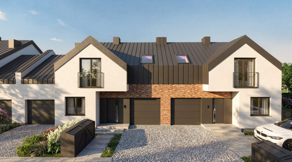 Bliźniak 103 m² na sprzedaż, Klaudyn – projekt 4 Style